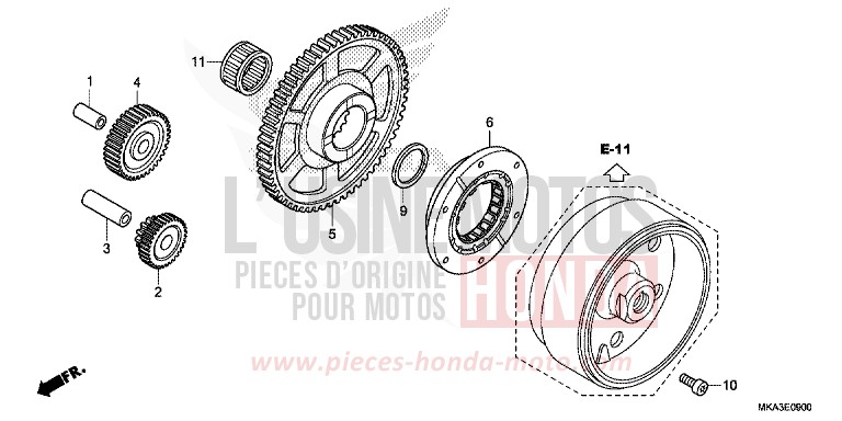 EMBRAYAGE DE DEMARRAGE de NC750X "Méca" SWORD SILVER METALLIC (NHA95) 2016